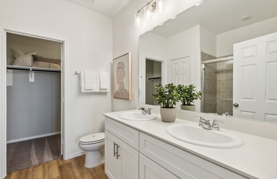 Owner's bath with double vanity