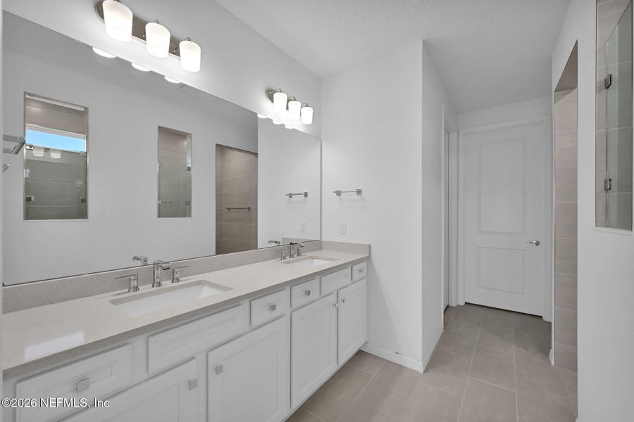 Furnished interior view inside a new home in Del Webb Wildlight, Yulee (Image 11).