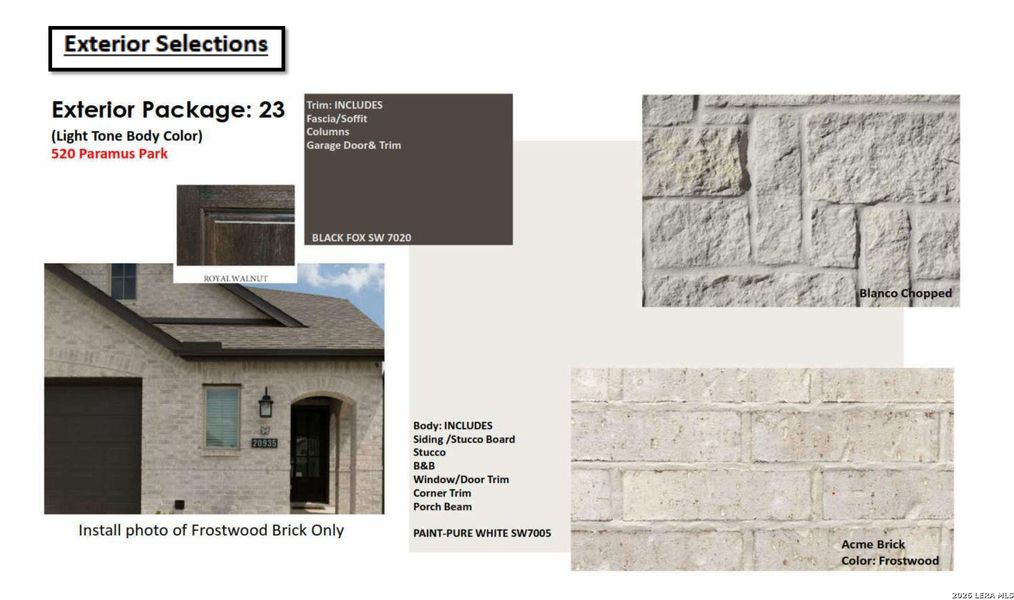 Sample of building materials used in homes in Buffalo Crossing, Cibolo (Image 7).