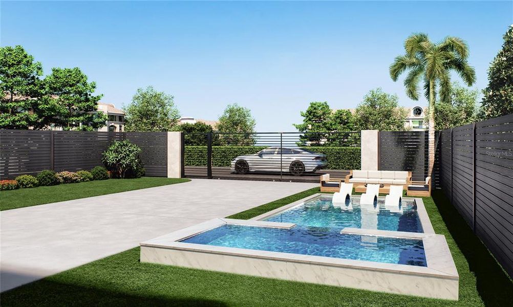 Exterior details and patio area of a home in , Tampa (Image 37).