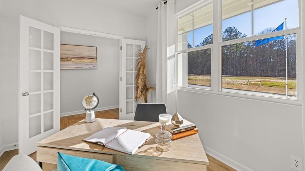 Furnished interior view inside a new home in Northwoods at Mirror Lake, Villa Rica (Image 7). Furnished interior view inside a new home in Northwoods at Mirror Lake, Villa Rica (Image 7).