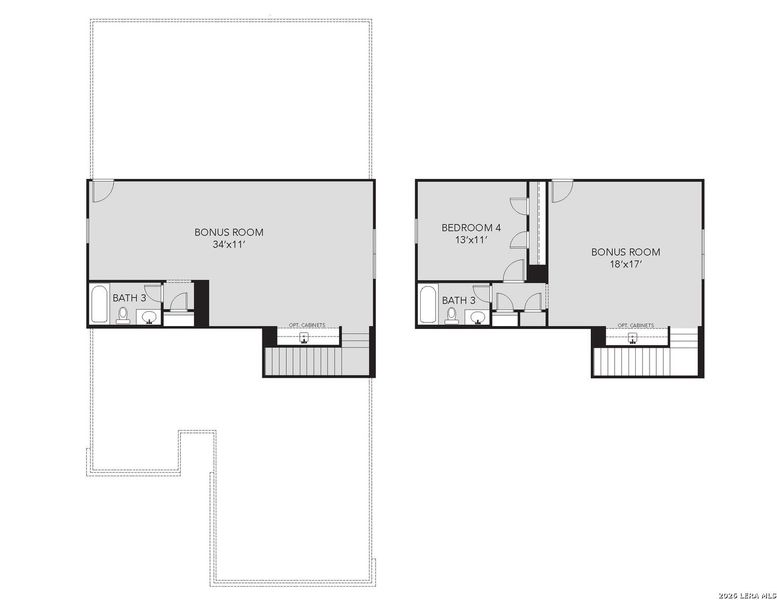 2D floor plan layout of this home in Cinco Lakes, San Antonio, TX (Image 6).