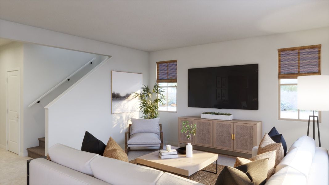 Representative furnished interior of a home built from the 1 by Risewell Homes in Bella Storia, Gilbert (Image 4).