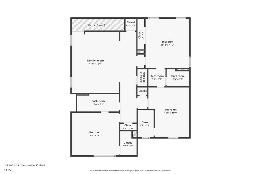 2D floor plan layout of this home in , Summerville, SC (Image 7).