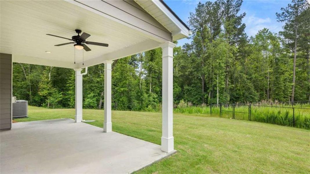 Exterior details and patio area of a home in Water Oak Estates, Lawrenceville (Image 24). Exterior details and patio area of a home in Water Oak Estates, Lawrenceville (Image 24).