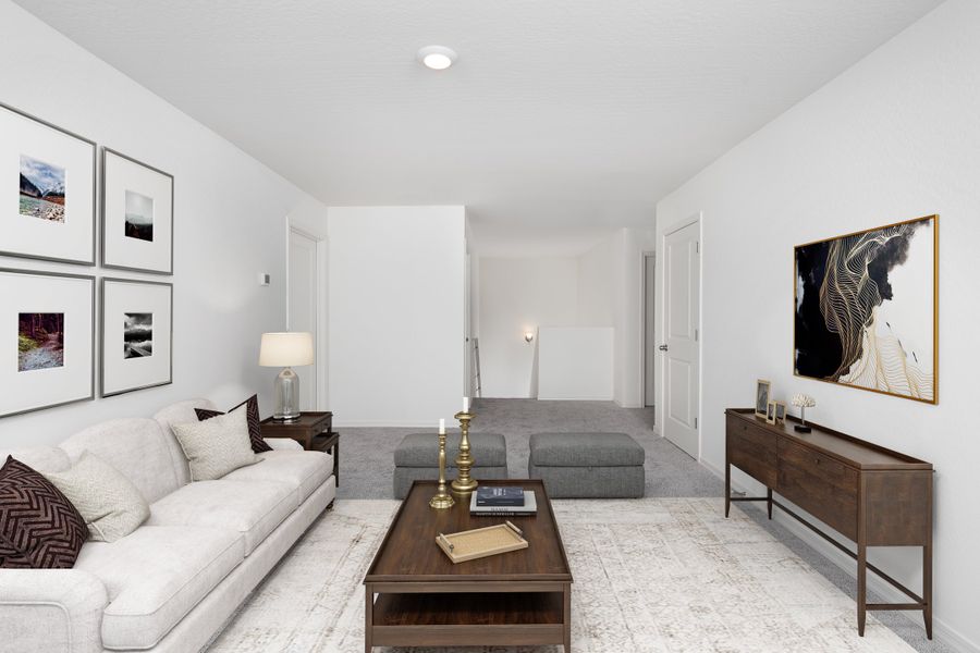 Representative furnished interior of a home built from the Supernova by Starlight Homes in Liberte, Converse (Image 6).