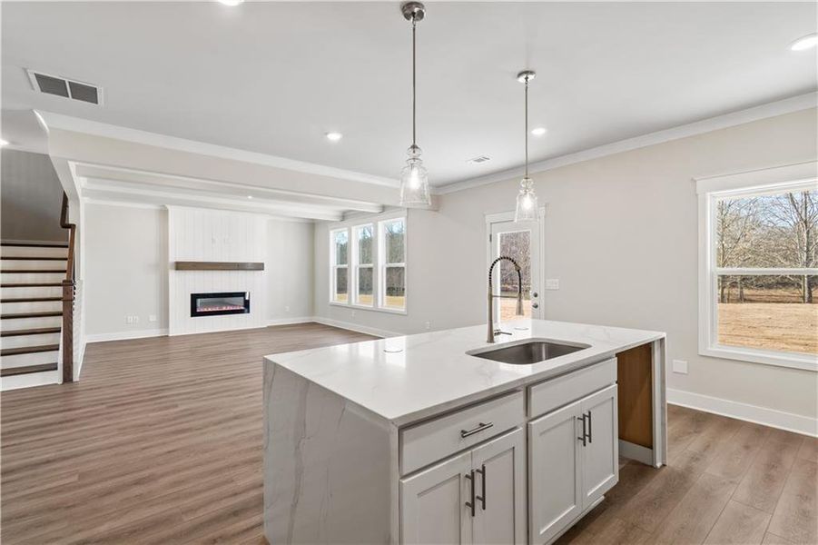 Furnished interior view inside a new home in Rosewood Lake Estates, Hoschton (Image 6).