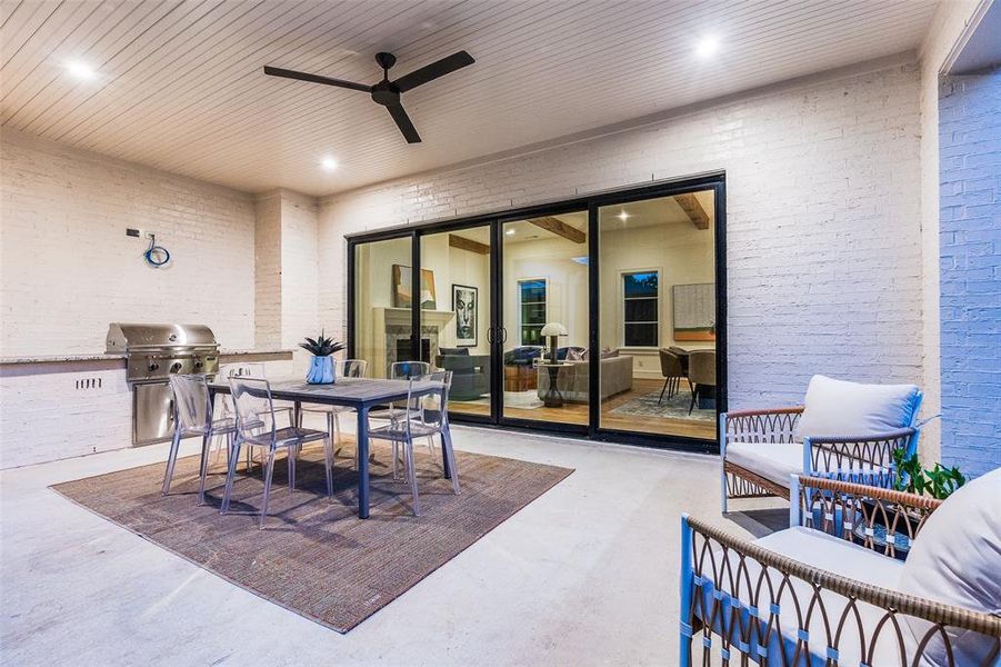 Exterior details and patio area of a home in , Dallas (Image 3). Exterior details and patio area of a home in , Dallas (Image 3).