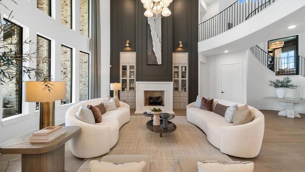 Soaring ceilings bring plenty of light into the formal living space. Representative image. Soaring ceilings bring plenty of light into the formal living space. Representative image.