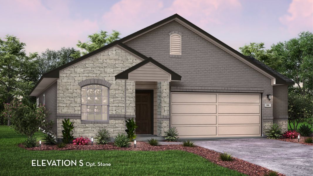 Representative exterior photo of a completed home built from the Aquila by CastleRock Communities in Sagebrook, Argyle, TX (Image 17). Representative exterior photo of a completed home built from the Aquila by CastleRock Communities in Sagebrook, Argyle, TX (Image 17).