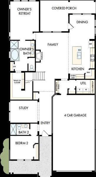 2D floor plan layout of this home in Walsh Classic, Fort Worth, TX (Image 2).