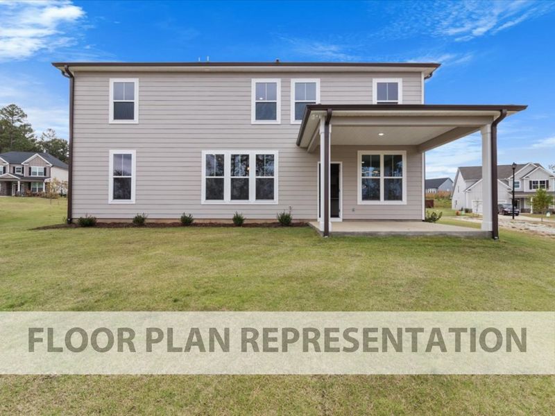 Dublin II Floor Plan Representation | Exterior Back Yard