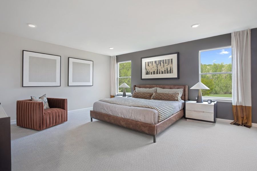 Representative furnished interior of a home built from the 2338 by KB Home in Wellington Pointe Classic, Monroe (Image 6). Representative furnished interior of a home built from the 2338 by KB Home in Wellington Pointe Classic, Monroe (Image 6).