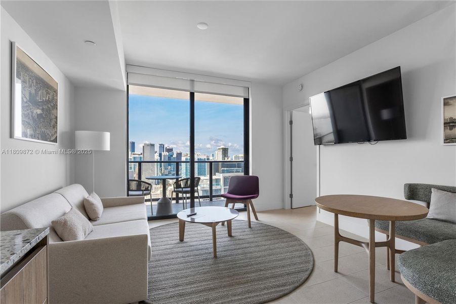 Furnished interior view inside a new home in , Miami (Image 3).