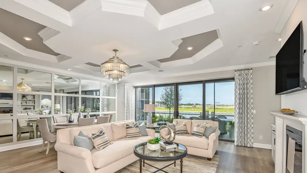 Furnished interior view inside a new home in Esplanade by the Islands Coach Homes, Naples (Image 2).