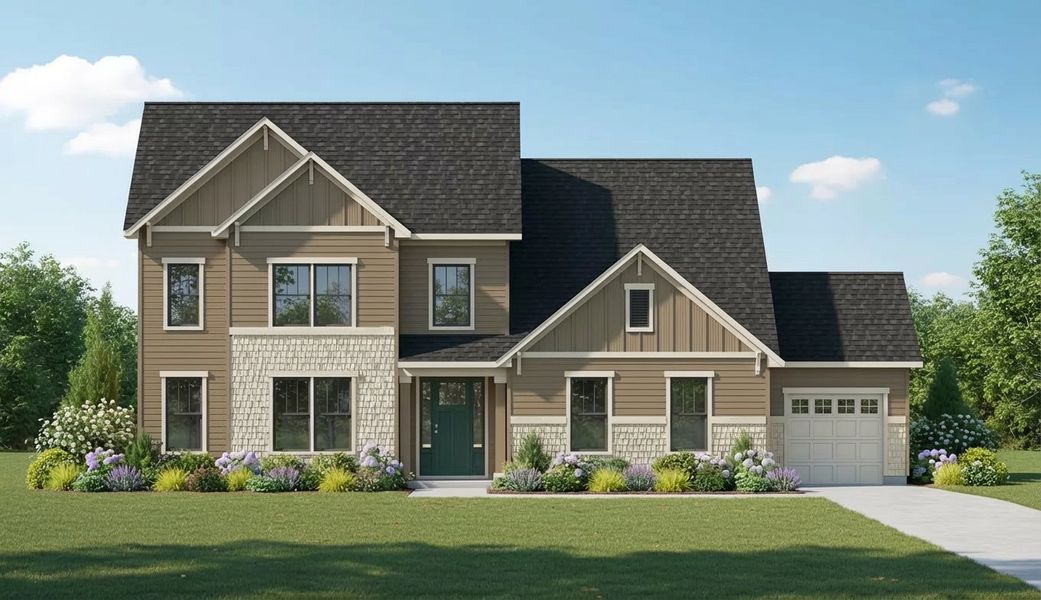 Representative exterior photo of a completed home built from the Penrose by Acrew Homes in Dixon Grove, Grimesland, NC (Image 7).