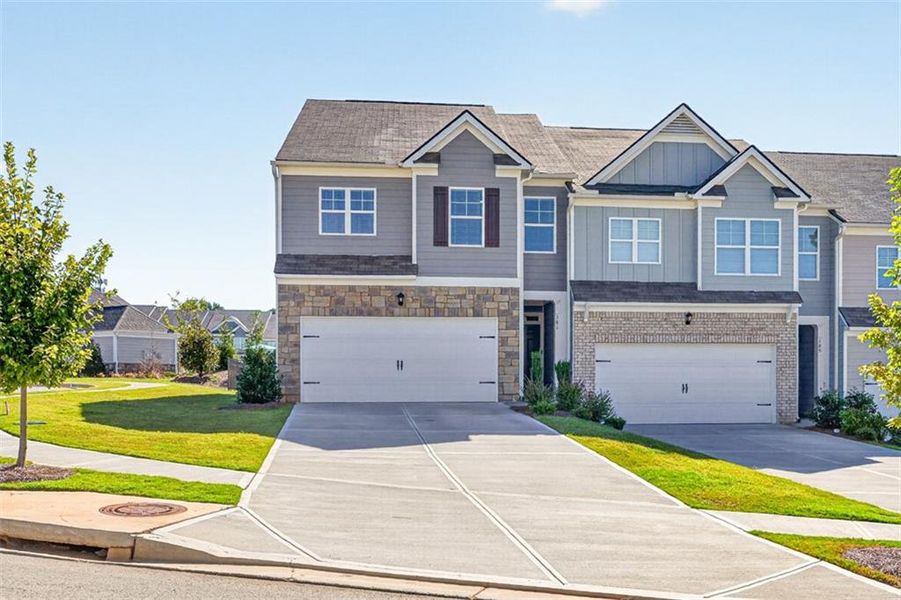 Front exterior of a new home in , Jasper, GA, highlighting curb appeal (Image 28). Front exterior of a new home in , Jasper, GA, highlighting curb appeal (Image 28).