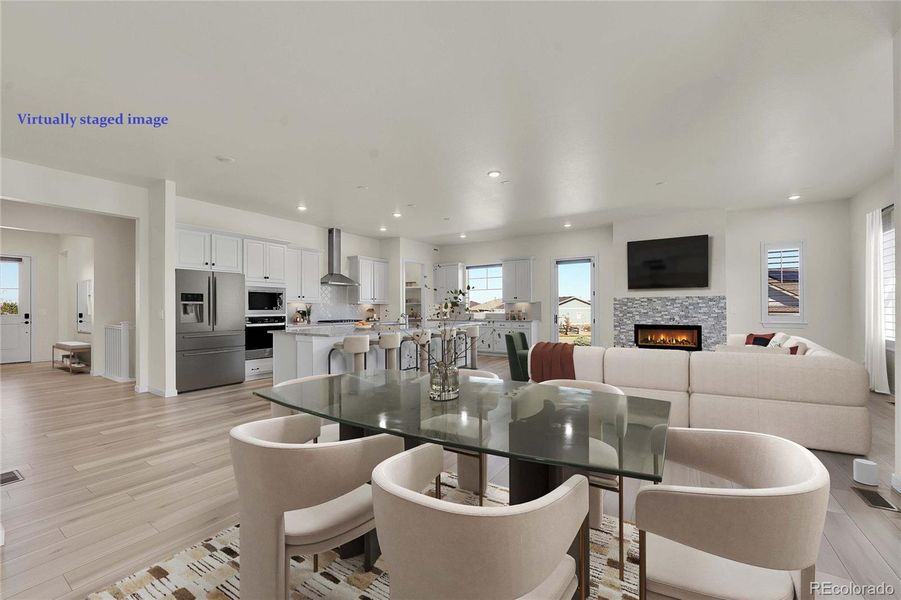 Furnished interior view inside a new home in Hilltop at Inspiration, Aurora (Image 16). Furnished interior view inside a new home in Hilltop at Inspiration, Aurora (Image 16).