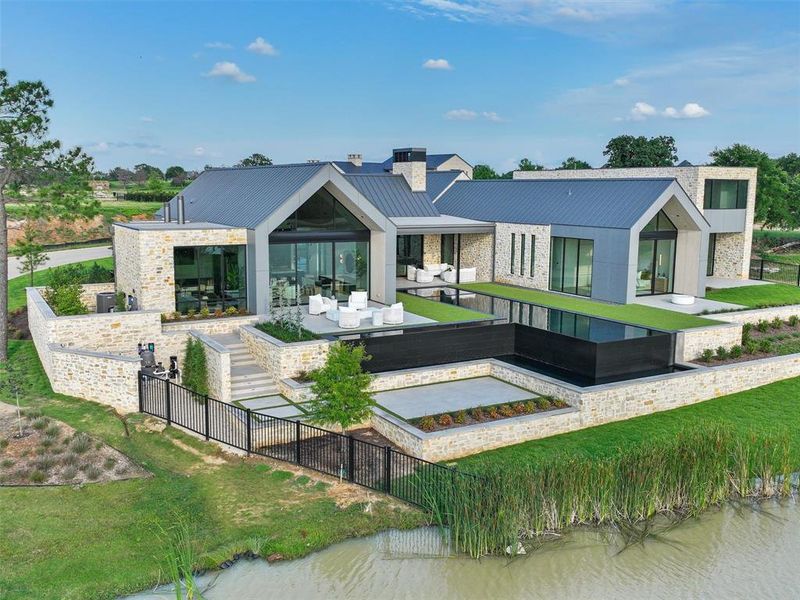 Exterior details and patio area of a home in , Westlake (Image 24).