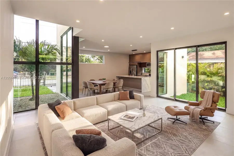Furnished interior view inside a new home in , Miami (Image 6).