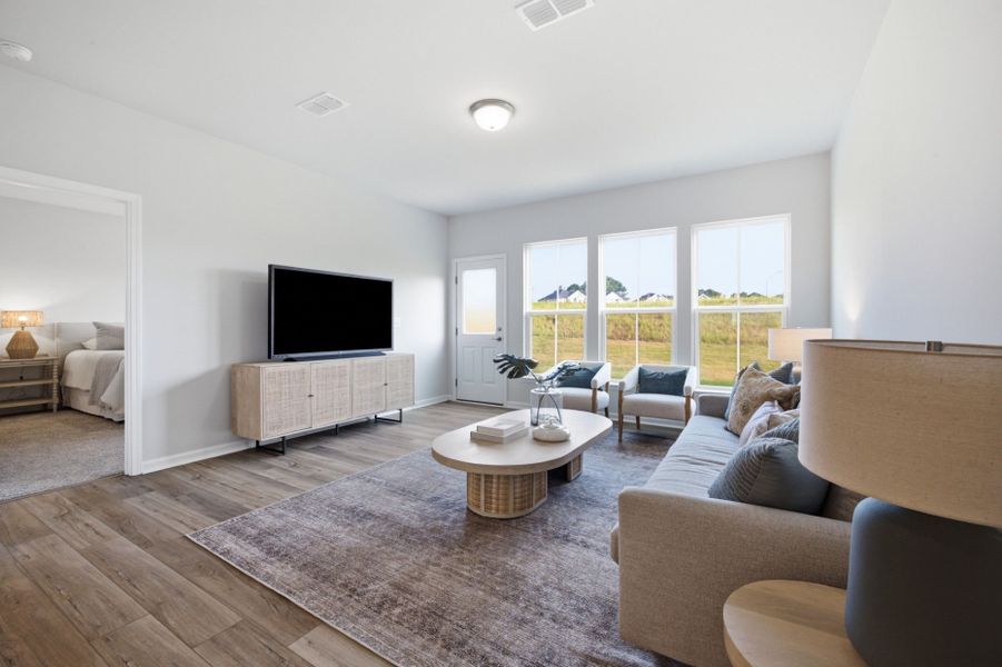 Furnished interior view inside a new home in Providence Oaks, Fuquay Varina (Image 14). Furnished interior view inside a new home in Providence Oaks, Fuquay Varina (Image 14).