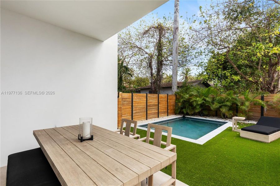 Exterior details and patio area of a home in , Miami (Image 3).