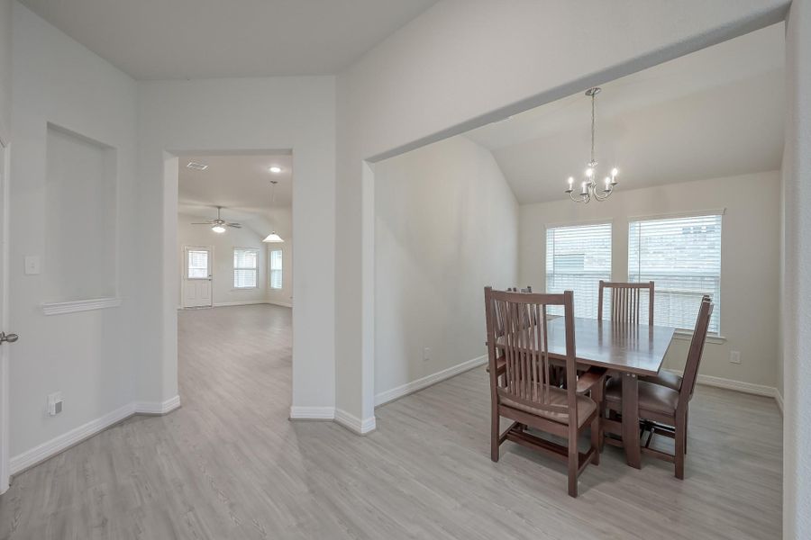View of dining room separate from Living & Kitchen