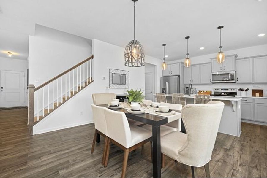 Representative furnished interior of a home built from the Whitney by True Homes in Harpers Landing, Walkertown (Image 9).