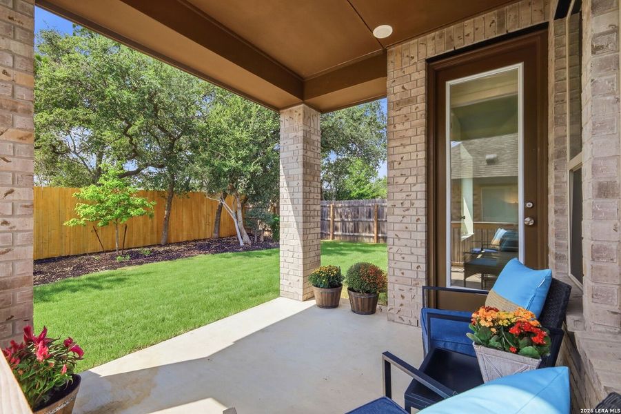 Exterior details and patio area of a home in Gruene Villages, New Braunfels (Image 26).
