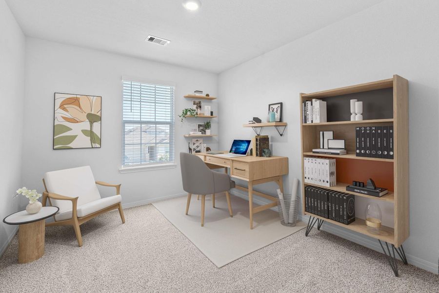 Office featuring light colored carpet Office featuring light colored carpet