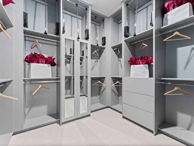 Built-ins for Primary his & her closets