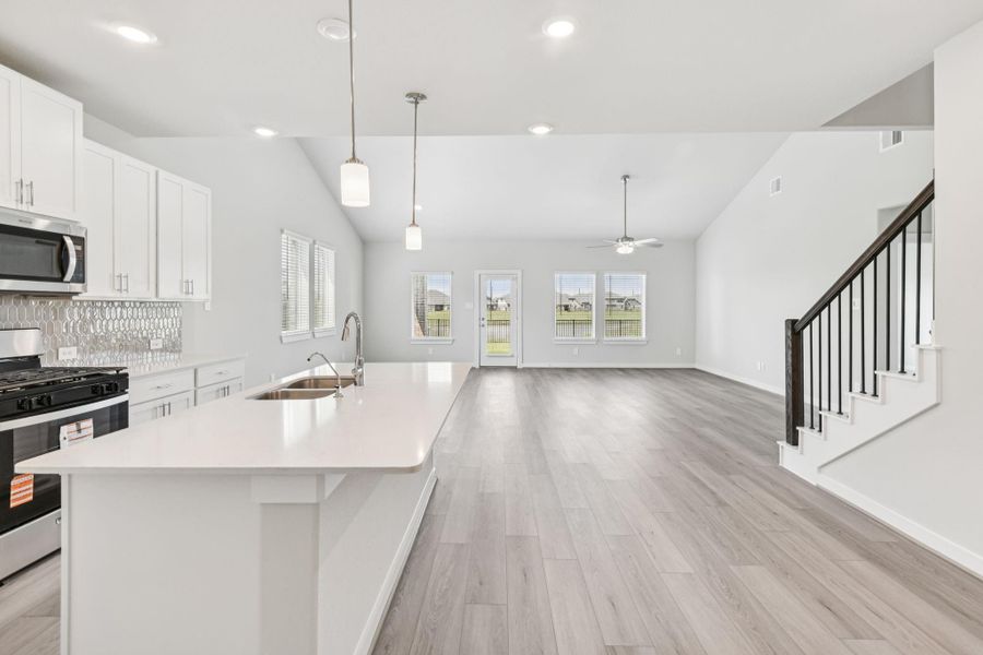 Furnished interior view inside a new home in Pine Lake Cove - Classic Series, Montgomery (Image 3).