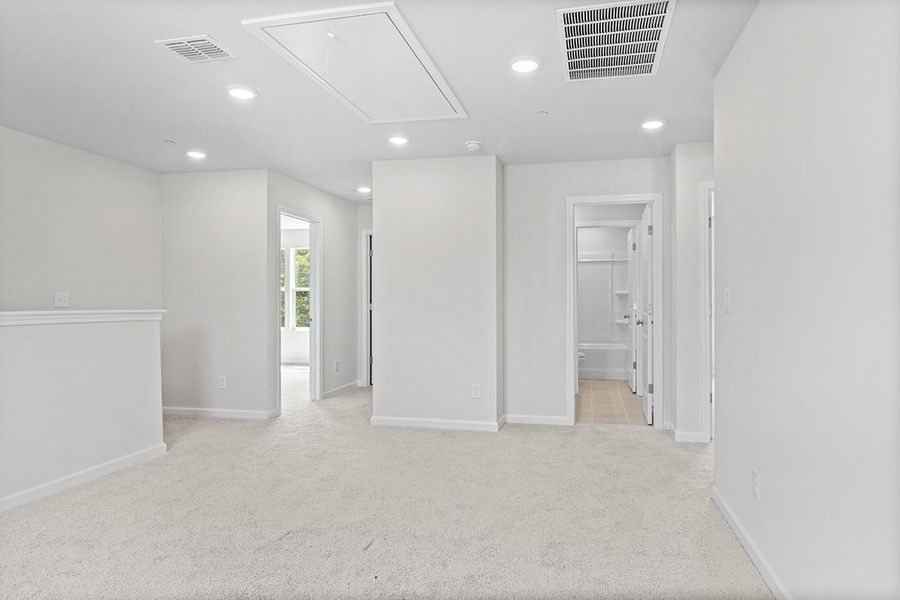 A room with white walls. A room with white walls.