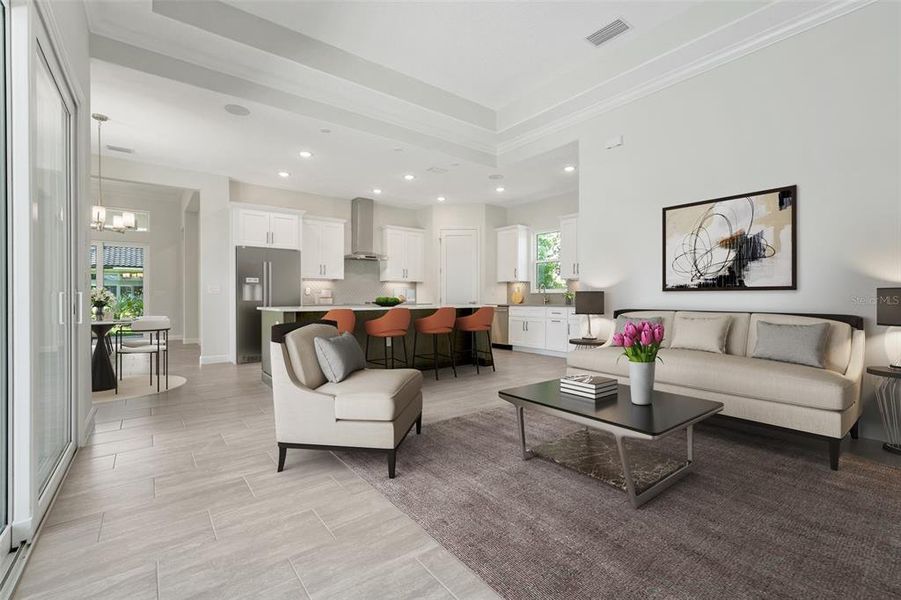 Furnished interior view inside a new home in Toscana, Palm Coast (Image 17). Furnished interior view inside a new home in Toscana, Palm Coast (Image 17).