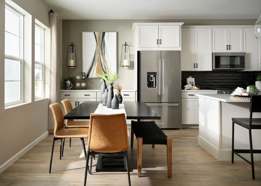 Representative furnished interior of a home built from the M by Tri Pointe Homes in Candelas Townhomes, Arvada (Image 13).