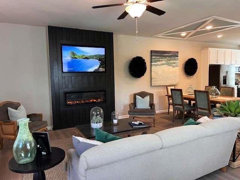 Furnished interior view inside a new home in Nickel Creek at Newnan Crossing, Newnan (Image 12).