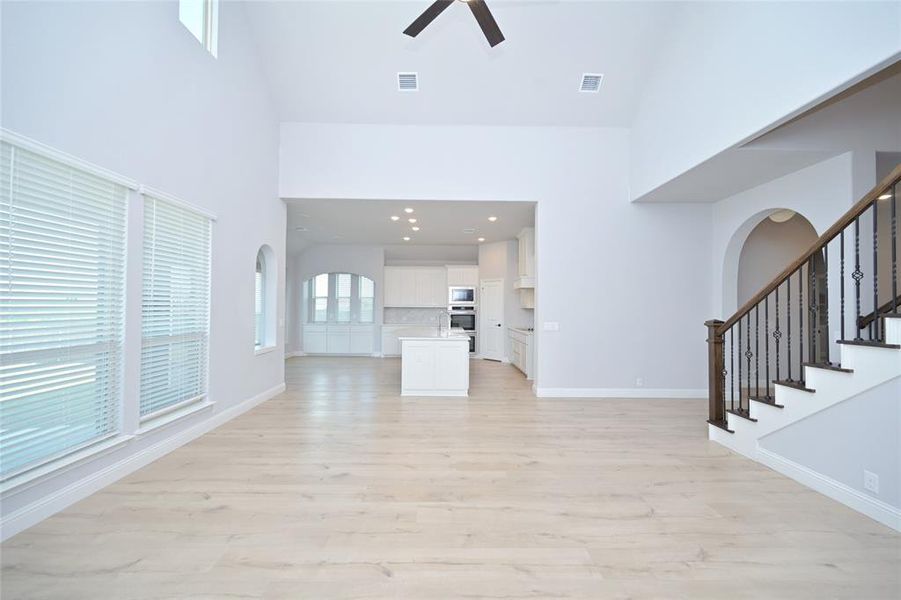 Living facing Kitchen & Dining