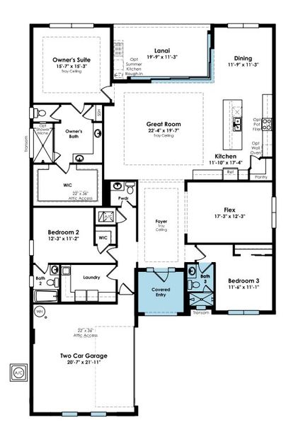 2D floor plan layout of this home in Mosaic, Port St. Lucie, FL (Image 4). 2D floor plan layout of this home in Mosaic, Port St. Lucie, FL (Image 4).