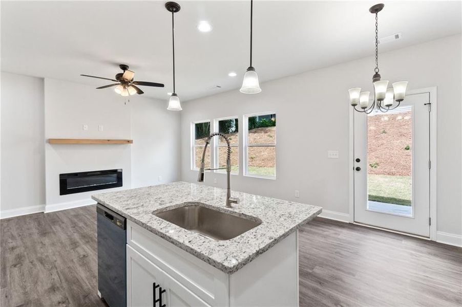 Furnished interior view inside a new home in , Toccoa (Image 9).