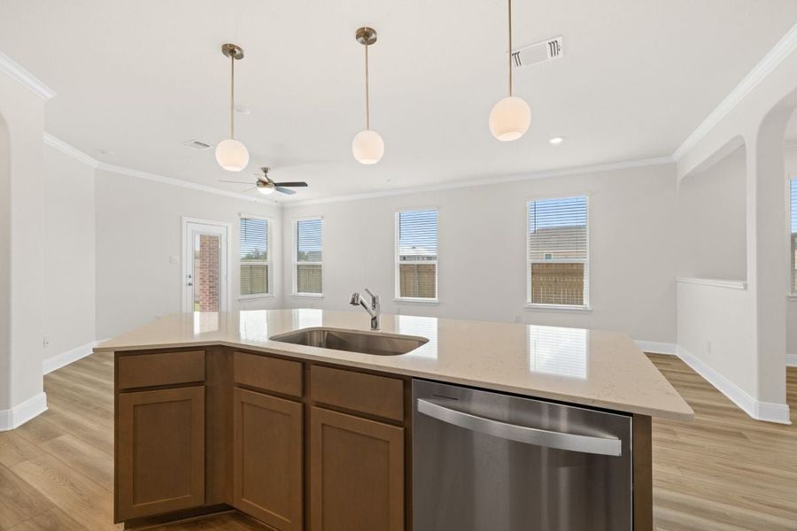 Furnished interior view inside a new home in Overlook Ranch, Georgetown (Image 7).