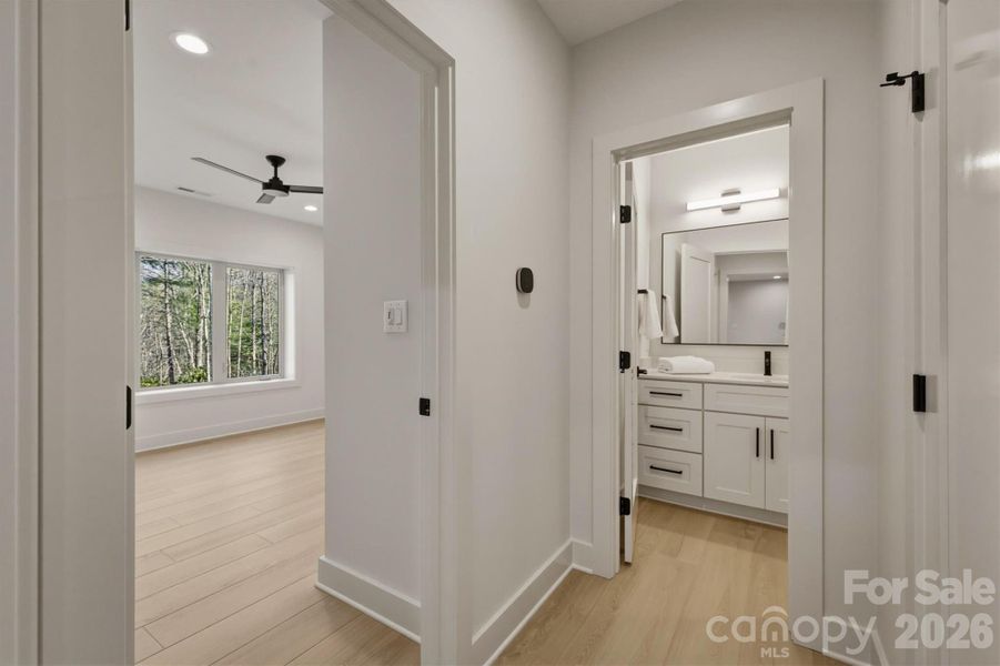 A third bathroom is accessible from bedroom Suite #3 and serves as the guest bathroom for this level. A third bathroom is accessible from bedroom Suite #3 and serves as the guest bathroom for this level.