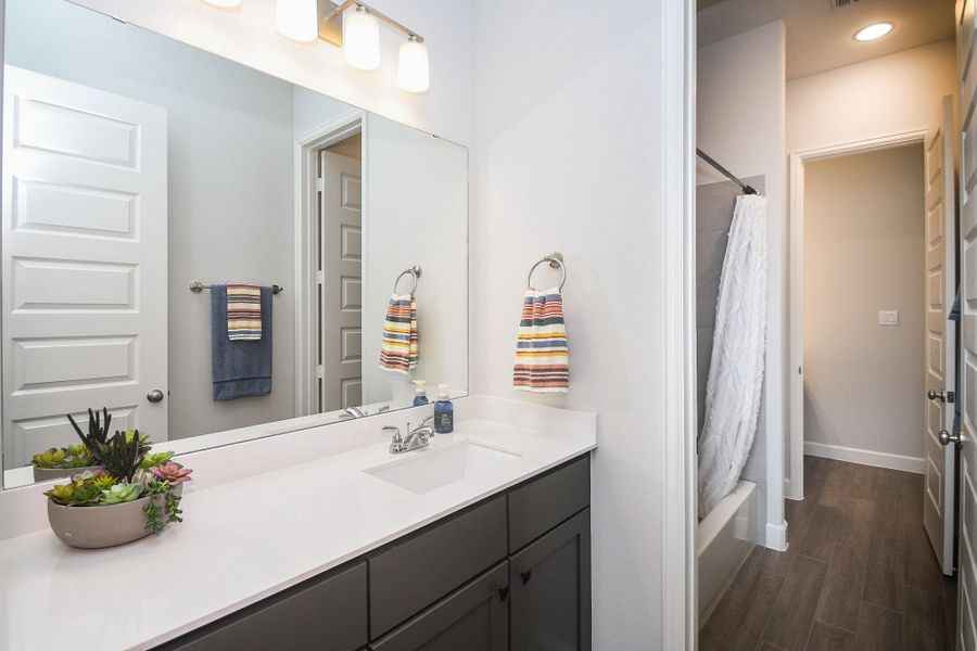 Furnished interior view inside a new home in Fulbrook On Fulshear Creek 60', Fulshear (Image 10).