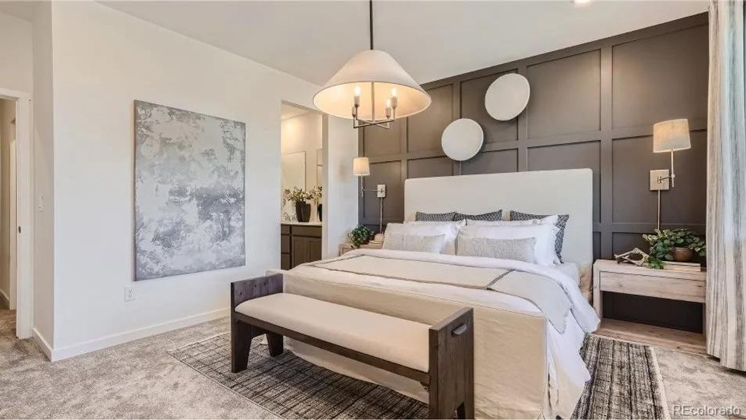 Furnished interior view inside a new home in Vermilion Creek: The Parkside Collection, Centennial (Image 13). Furnished interior view inside a new home in Vermilion Creek: The Parkside Collection, Centennial (Image 13).