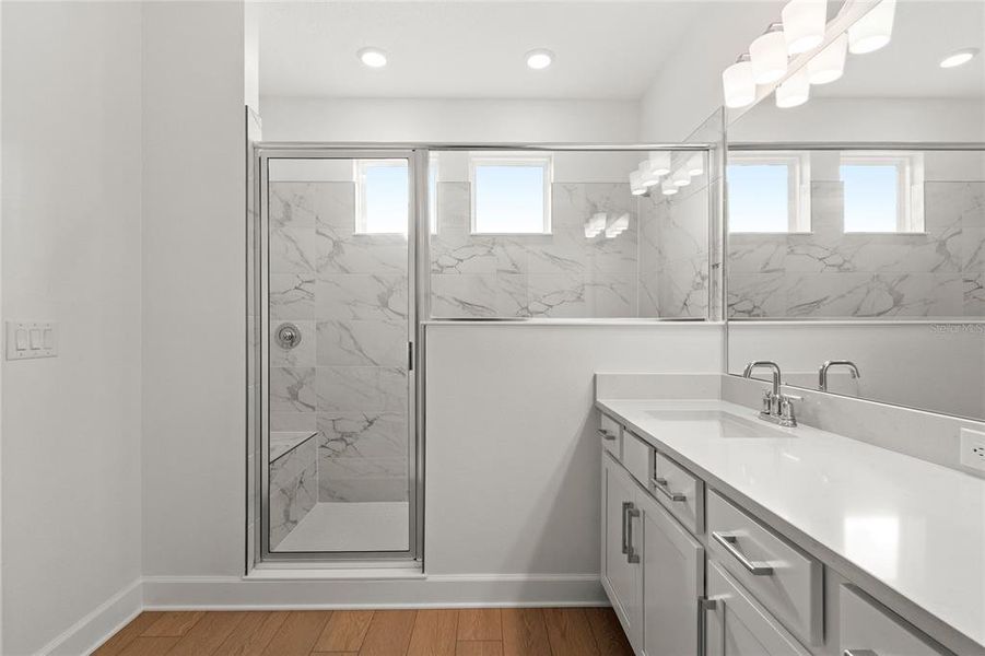 Furnished interior view inside a new home in Harvest at Ovation, Winter Garden (Image 31).