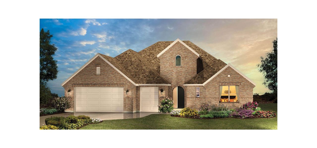 Representative exterior photo of a completed home built from the Aubrey by Robson Resort Communities in Robson Ranch Texas, Denton, TX (Image 1). Representative exterior photo of a completed home built from the Aubrey by Robson Resort Communities in Robson Ranch Texas, Denton, TX (Image 1).