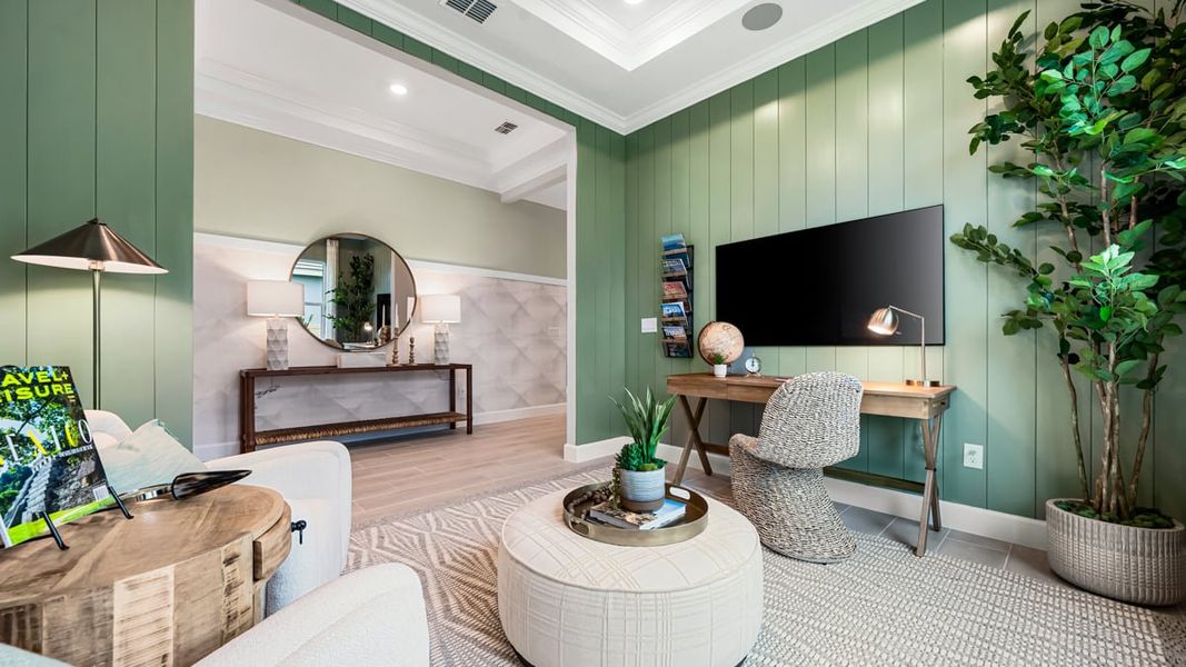 Representative furnished interior of a home built from the Marino by Taylor Morrison in Esplanade at Kingston, Estero (Image 9). Representative furnished interior of a home built from the Marino by Taylor Morrison in Esplanade at Kingston, Estero (Image 9).