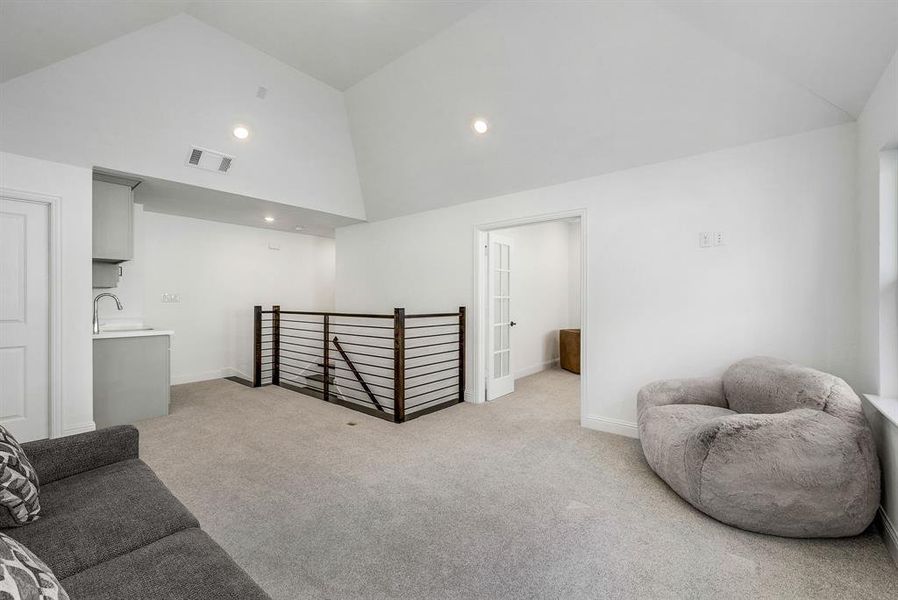 Furnished interior view inside a new home in Fields Villas - Darling Homes, Frisco (Image 18). Furnished interior view inside a new home in Fields Villas - Darling Homes, Frisco (Image 18).