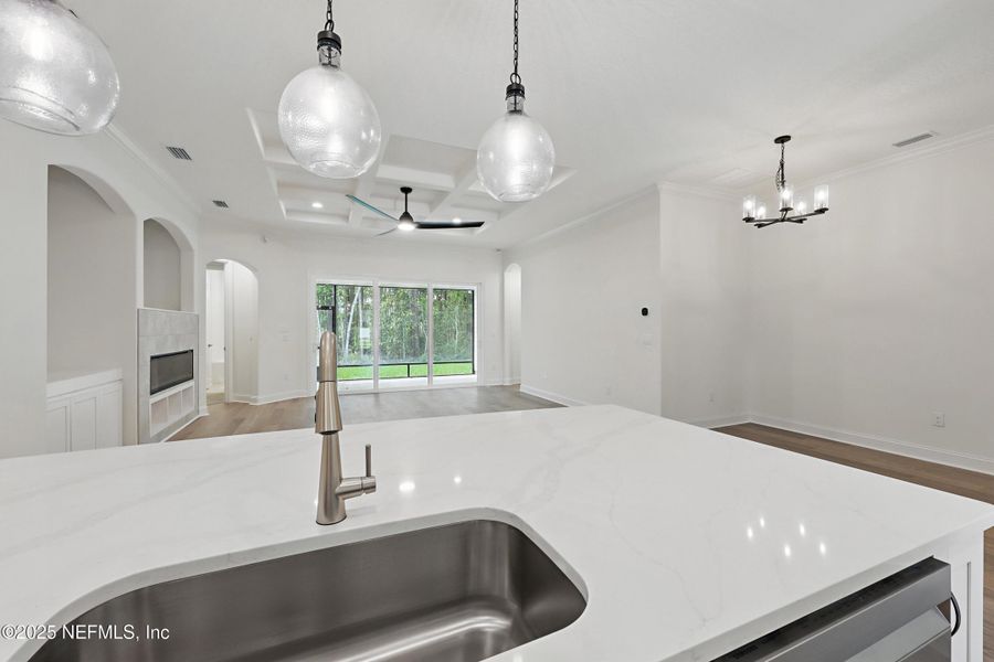 Furnished interior in a model home at Goose Creek Estates in Green Cove Springs (Image 9).