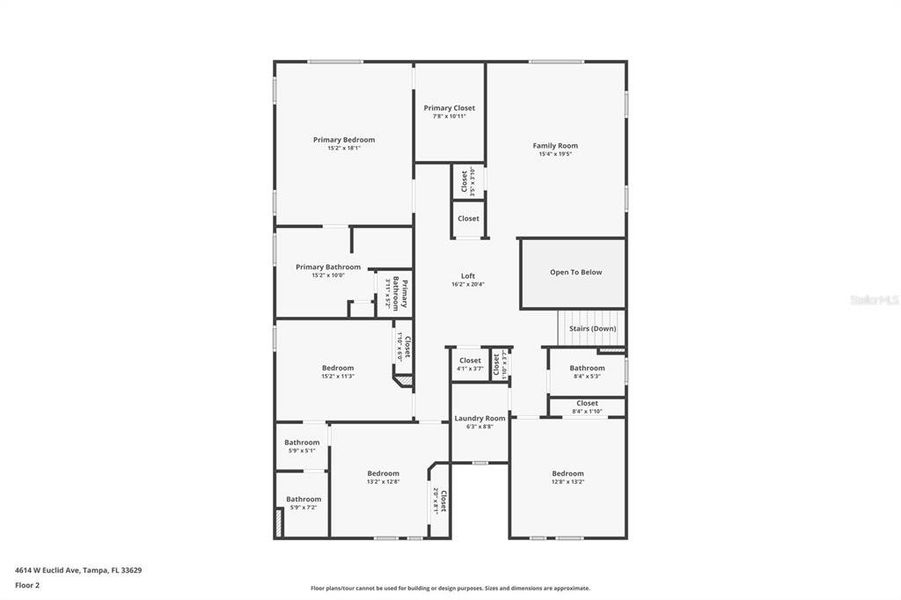 2D floor plan layout of this home in , Tampa, FL (Image 5).