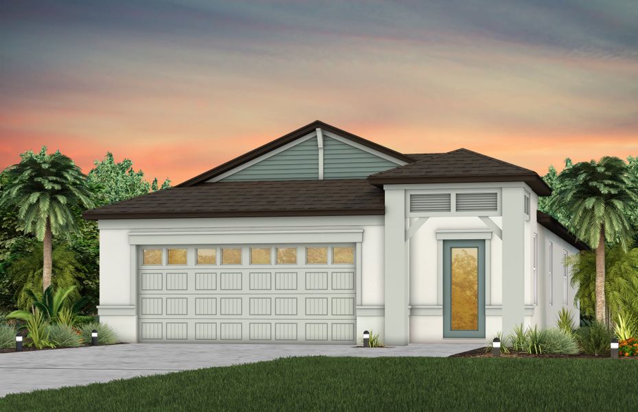 Representative exterior photo of a completed home built from the Crescent by Pulte Homes in Silverlake, Lake Alfred, FL (Image 2). Representative exterior photo of a completed home built from the Crescent by Pulte Homes in Silverlake, Lake Alfred, FL (Image 2).